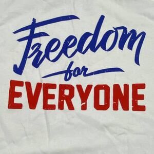 Code Five Adult Freedom for Everyone Stars and Stripes Tee Large Red White Blue
